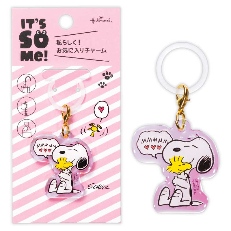 PEANUTS スヌーピー ウッドストックとハグ チャーム/ISM